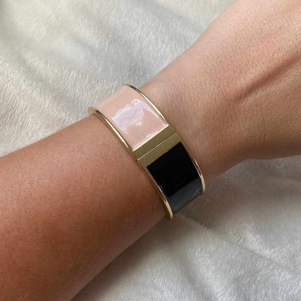 Urban outfitters pink black gold clasp bracelet